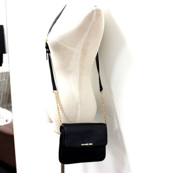 AUTHENTIC UNUSED MICHAEL KORS Chain Bag Pochette Shoulder Bag Black Leather - Picture 4 of 11